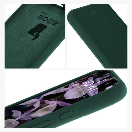 Silikonowe etui Bizon Soft Case do Google Pixel 8a, ciemnozielone