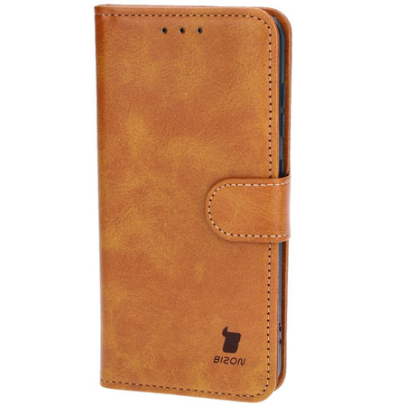 Etui z klapką Bizon Case Pocket do Galaxy S24, brązowe