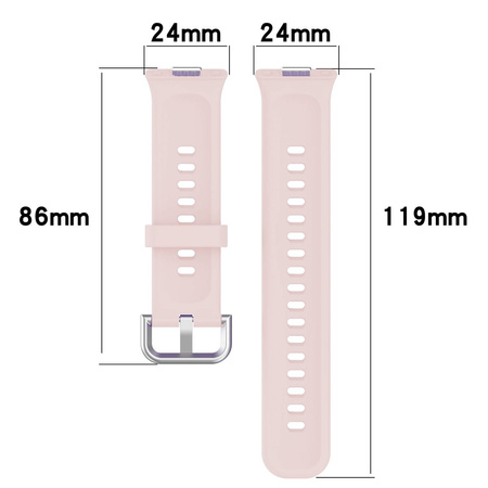 Pasek Bizon Strap Watch Silicone Pro SR do Huawei Watch Fit 3, jasnoróżowy