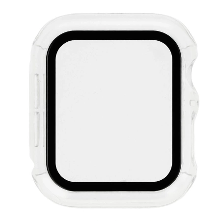 Etui ze szkłem do zegarka Bizon Case Watch Adamo do Apple Watch SE 3 / SE 2 / SE / 6 / 5 / 4 (40 mm), przezroczyste