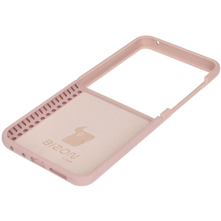 Silikonowe etui Bizon Soft Case do Motorola Razr 50 Ultra, jasnoróżowe