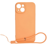 Etui Bizon Case Silicone do Apple iPhone 15, pomarańczowe