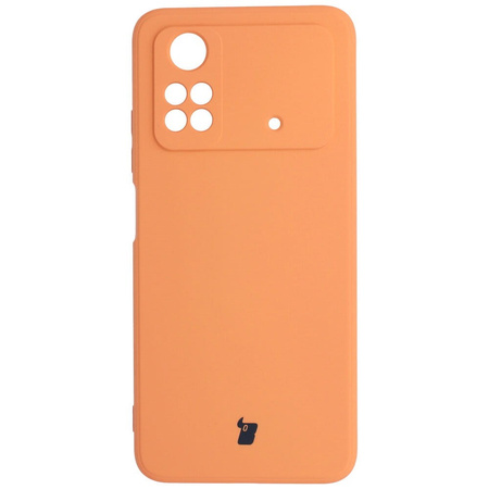 Etui Bizon Case Silicone do Xiaomi Poco M4 Pro 4G, pomarańczowe