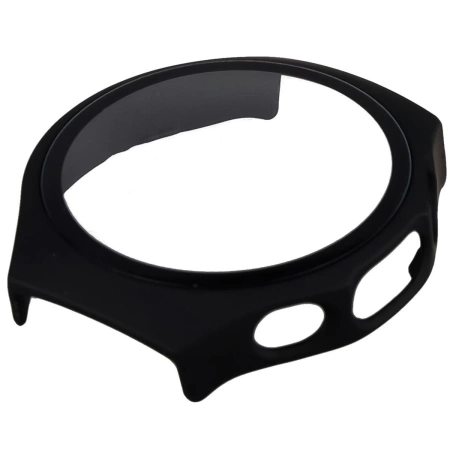 Etui ze szkłem do zegarka Bizon Case Watch Adamo do Huawei Watch 5 42 mm, matowe czarne