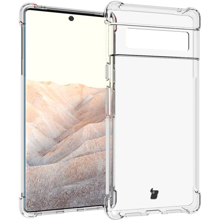 Etui + 2x folia + obiektyw Bizon Case Clear Pack do Google Pixel 6 Pro, przezroczyste