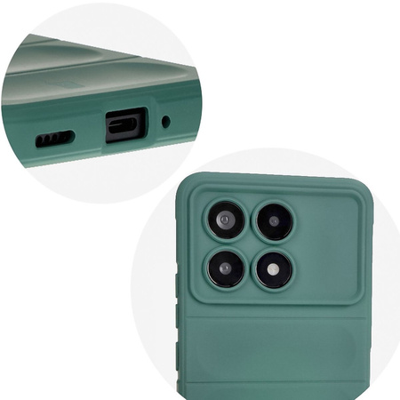 Pancerne etui Bizon Case Tur do Xiaomi Poco F6 Pro, ciemnozielone