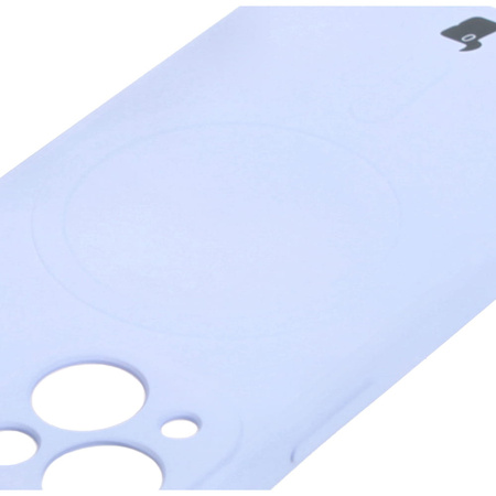 Etui Bizon Case Silicone Magnetic Sq do iPhone 13 Mini, jasnofioletowe