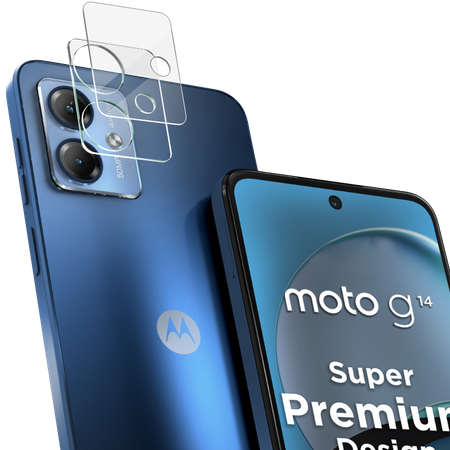 Szkło na aparat Bizon Glass Lens do Moto G14, 2 sztuki