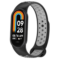 Pasek Bizon Strap Watch Octo do Xiaomi Mi Smart Band 8, czarno-szary