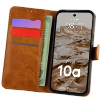 Etui z klapką Bizon Case Pocket do Google Pixel 10a, brązowe
