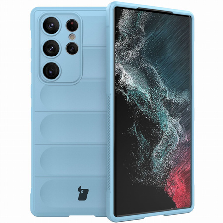 Pancerne etui Bizon Case Tur do Galaxy S23 Ultra, jasnoniebieskie