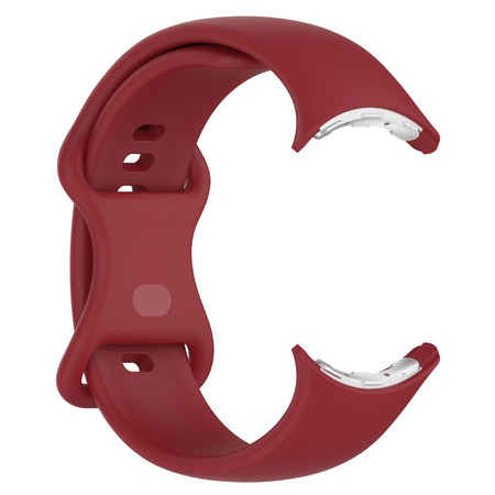Silikonowy pasek Bizon Strap Watch Silicone S do Google Pixel Watch 3/Watch 2/Watch 1 41mm, karminowy