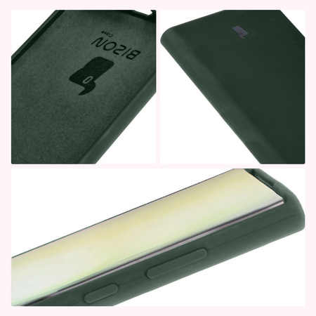 Silikonowe etui Bizon Soft Case do Galaxy S23 Ultra, ciemnozielone