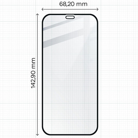 Szkło hartowane Bizon Glass Edge CF - 2 sztuki + ochrona na obiektyw, iPhone 12, czarne