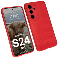 Pancerne etui Bizon Case Tur do Galaxy S24 FE, czerwone