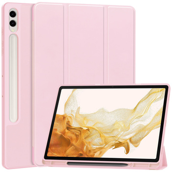 Etui Bizon Case Tab Lizard do Galaxy Tab S10 Plus / S9 Plus, różowe