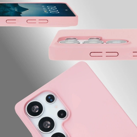 Etui Bizon Case Łupka do Galaxy S25 Ultra, różowe