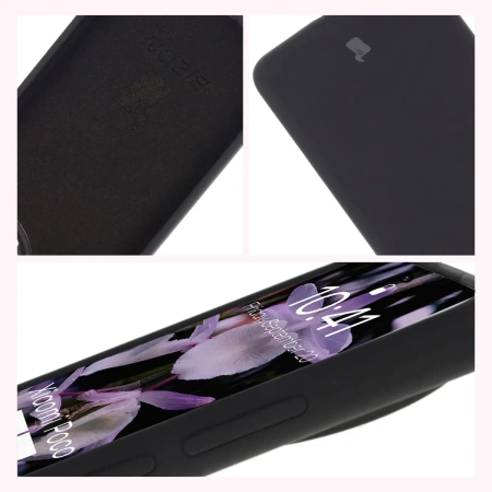 Silikonowe etui Bizon Soft Case do Xiaomi POCO F7 Pro, czarne