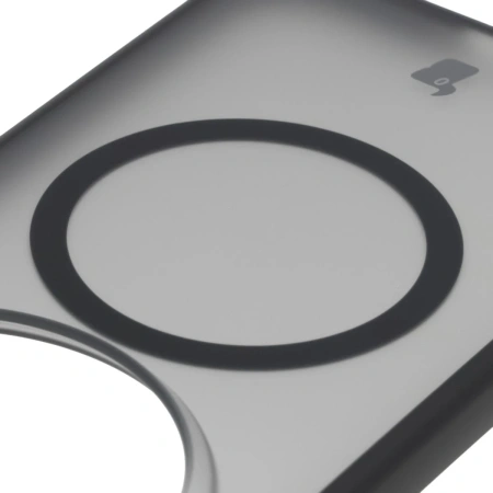 Etui z pierścieniem magnetycznym Bizon Case MatteO do Vivo X300 Pro, przydymione-czarne