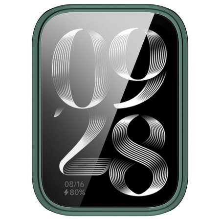 Etui z osłoną ekranu Bizon Case Watch Felipe do Xiaomi Mi Smart Band 9 Pro, zielone