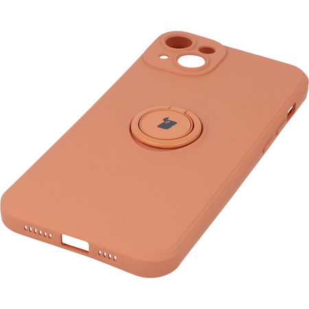 Etui Bizon Case Silicone Ring Sq do iPhone 14 Plus, pomarańczowe