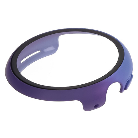 Etui ze szkłem do zegarka Bizon Case+Glass Watch do Google Pixel Watch 3 45mm, fioletowoniebieskie