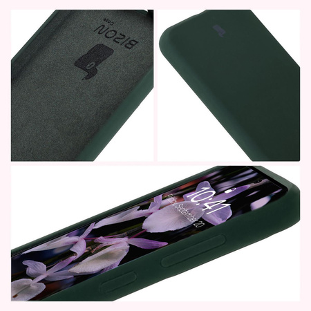 Silikonowe etui Bizon Soft Case do Galaxy A56 5G, ciemnozielone