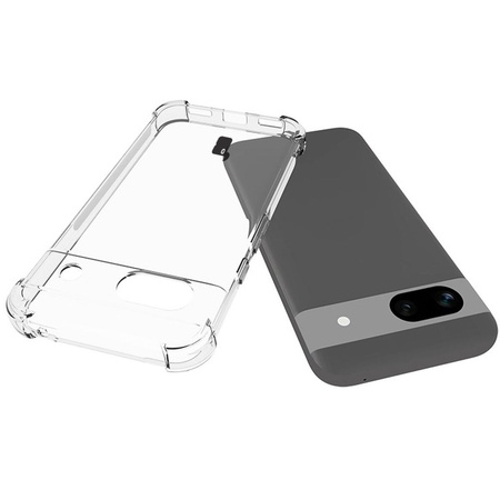 Etui + 2x szkło Bizon Case Clear Pack do Google Pixel 8a, przezroczyste