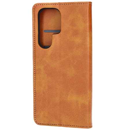 Etui z klapką Bizon Case Pocket Pro do Galaxy S23 Ultra, brązowe