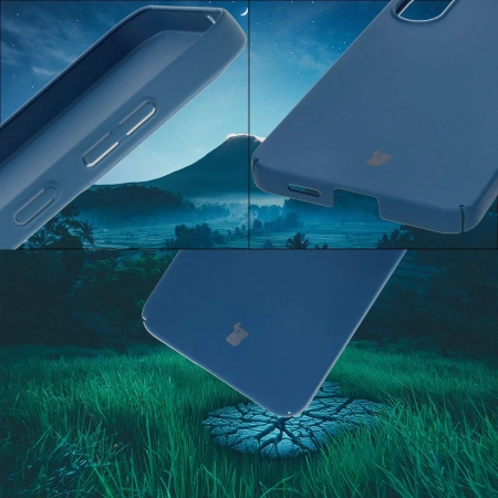 Etui Bizon Case Łupka do Galaxy S25 Plus, niebieskie