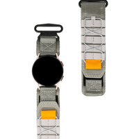 Sportowy pasek do zegarka Bizon Strap Watch Adventure do Galaxy Watch 20mm, szary