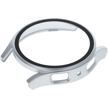 Etui Bizon Case Watch Adamo do Galaxy Watch FE / 5 / 4 40mm, srebrne