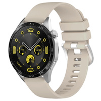 Pasek Bizon Strap Watch Silicone Pro do Huawei Watch GT 5 Pro/GT 5/GT 4 46mm, jasnoszary