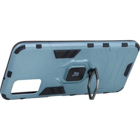 Etui Bizon Case Armor Ring do Galaxy A03S, niebieskie