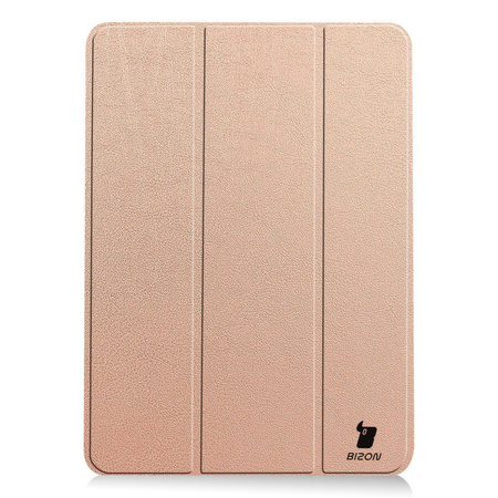 Etui Bizon Case Tab Croc do iPad Air 13" M2 2024, różowozłote