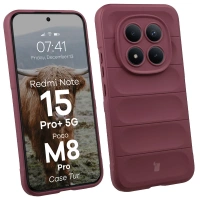 Pancerne etui Bizon Case Tur do Xiaomi Redmi Note 15 Pro Plus 5G / POCO M8 Pro 5G, burgundowe
