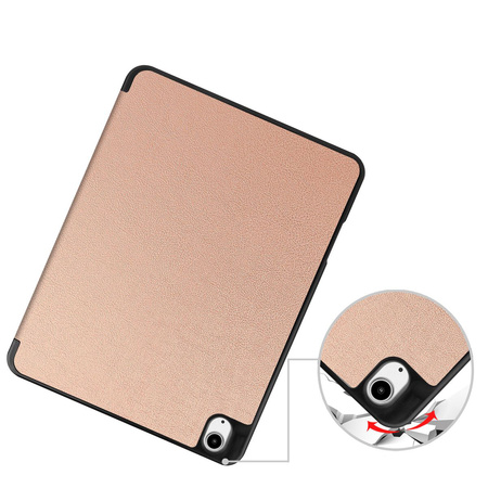 Etui Bizon Case Tab Lizard do iPad Air 13" 2025 / 2024, różowozłote