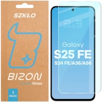 Szkło hartowane Bizon Glass Clear Duo do Galaxy S25 FE / S24 FE / A36 5G / A56 5G, 2 sztuki