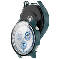 Etui ze szkłem do zegarka Bizon Case Watch Adamo do Huawei Watch GT 5 46 mm, zielone
