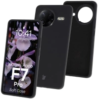 Silikonowe etui Bizon Soft Case do Xiaomi POCO F7 Pro, czarne