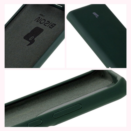 Silikonowe etui Bizon Soft Case do Motorola Edge 50 Fusion, ciemnozielone