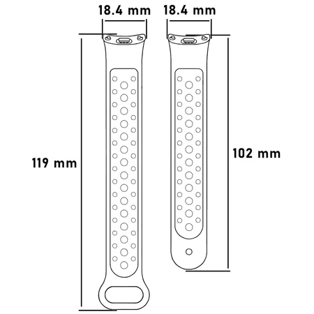 Pasek Bizon Strap Watch Octo do Xiaomi Mi Smart Band 8, czarno-czerwony