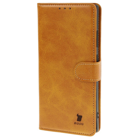 Etui z klapką Bizon Case Pocket do Galaxy S24 Ultra, brązowe
