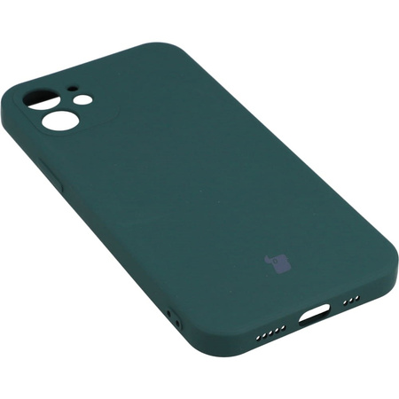 Etui Bizon Case Silicone do iPhone 12, ciemnozielone