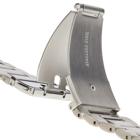 Pasek ze stali nierdzewnej Bizon Strap Watch Aura do Galaxy Watch Ultra 47 mm , srebrny