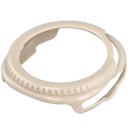 Etui ze szkłem do zegarka Bizon Case Watch Adamo do Samsung Galaxy Watch 8 Classic 46 mm, beżowe