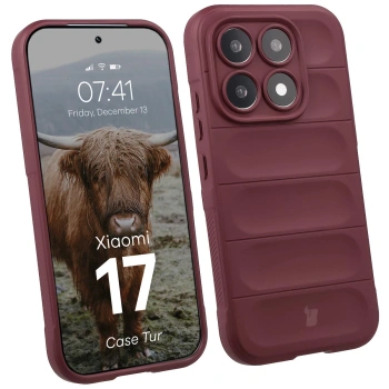 Pancerne etui Bizon Case Tur do Xiaomi 17, burgundowe