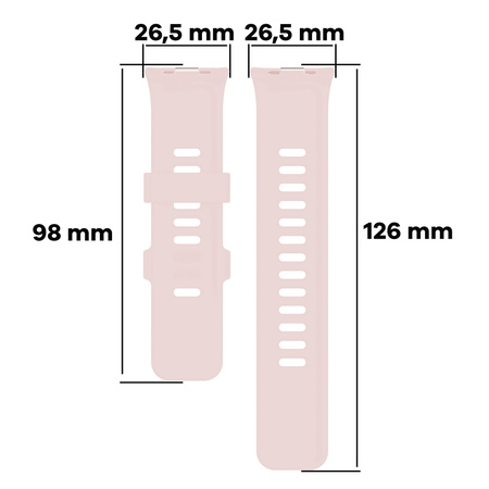 Pasek Bizon Strap Watch Silicone B do Redmi Watch 4 / Xiaomi Smart Band 9 Pro / 8 Pro, jasnoróżowy