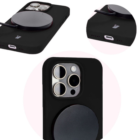 Etui silikonowe do iPhone 14 Pro Bizon Soft Case, czarne