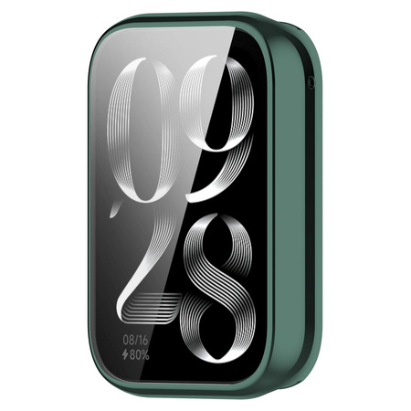 Etui z osłoną ekranu Bizon Case Watch Felipe do Xiaomi Mi Smart Band 9 Pro, zielone